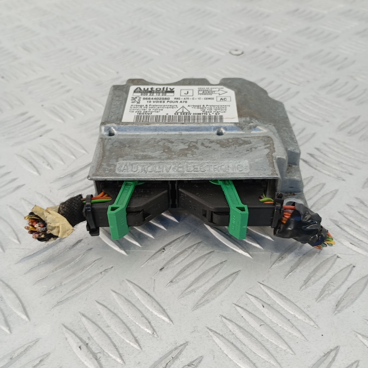 Centralina Airbag Peugeot 207 2006–2012 ECU Autoliv 10 Pin OEM 9664402580 - immagine 2