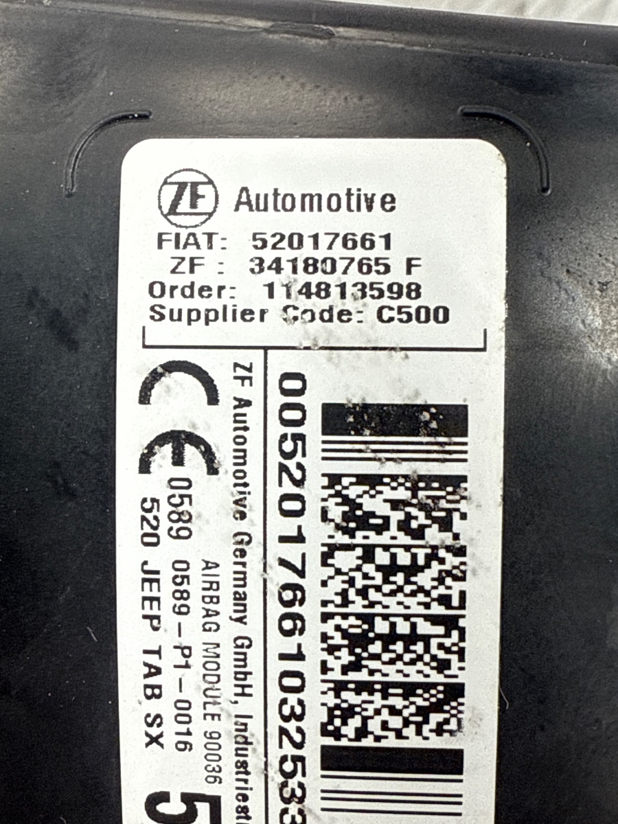 Airbag Laterale Sedile Sinistro Jeep Renegade BU 52017661 ZF 34180765F - immagine 7