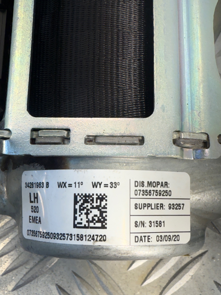 Cintura Sicurezza Posteriore Sinistra Jeep Renegade BU 07356759250 - immagine 8