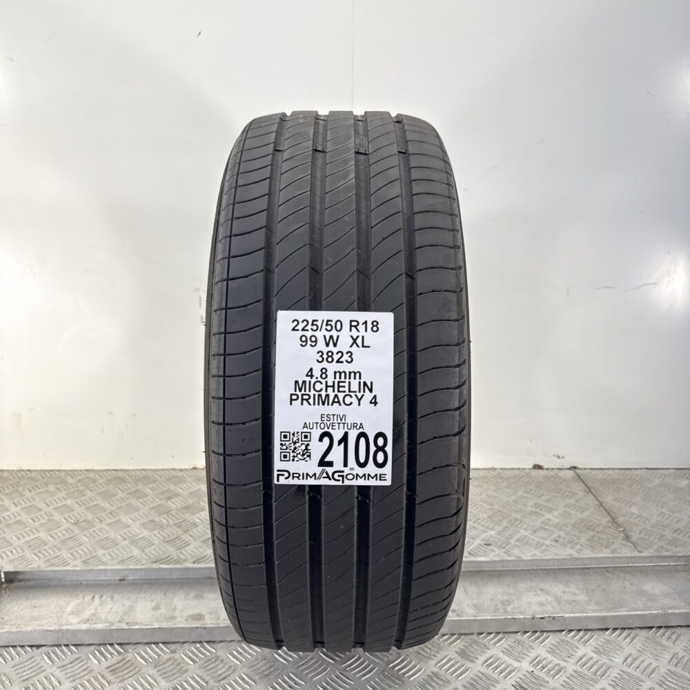 Pneumatico Usato 225 50 R18 XL 99W Michelin Primacy 4 Estivo