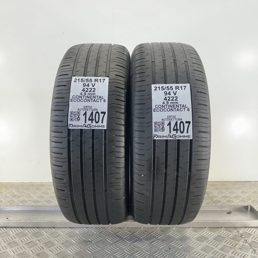 Gomme Usate 215 55 R17 94V Continental EcoContact 6 70% Estive