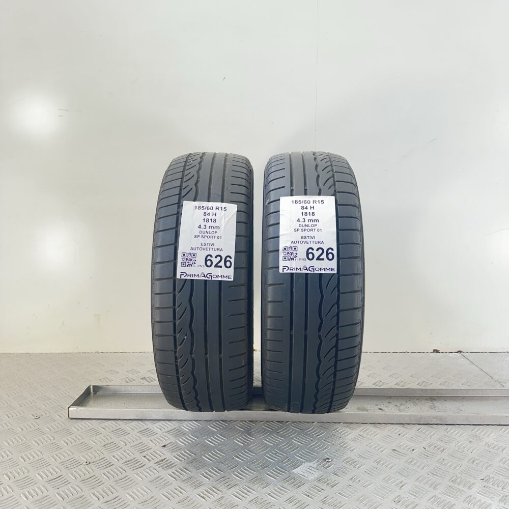 Pneumatici Usati 185 60 R15 84H Dunlop SP Sport 01 Estive