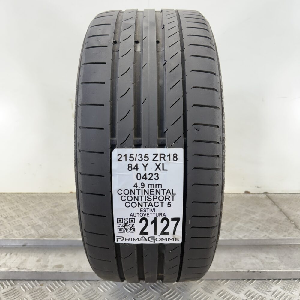Pneumatico Usato 215 35 ZR18 XL 84Y Continental ContiSport Contact 5 Estivo