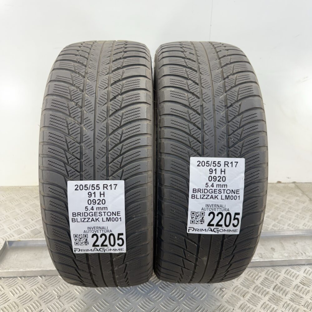 Gomme Usate 205 55 R17 91H Bridgestone Blizzak LM001 77% Invernali - immagine 8