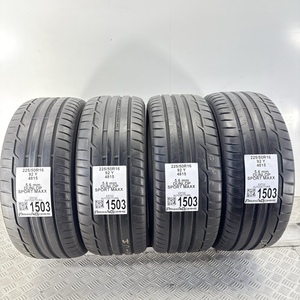 Gomme Usate 225 50 R16 92Y Dunlop Sport Maxx 80% Estive