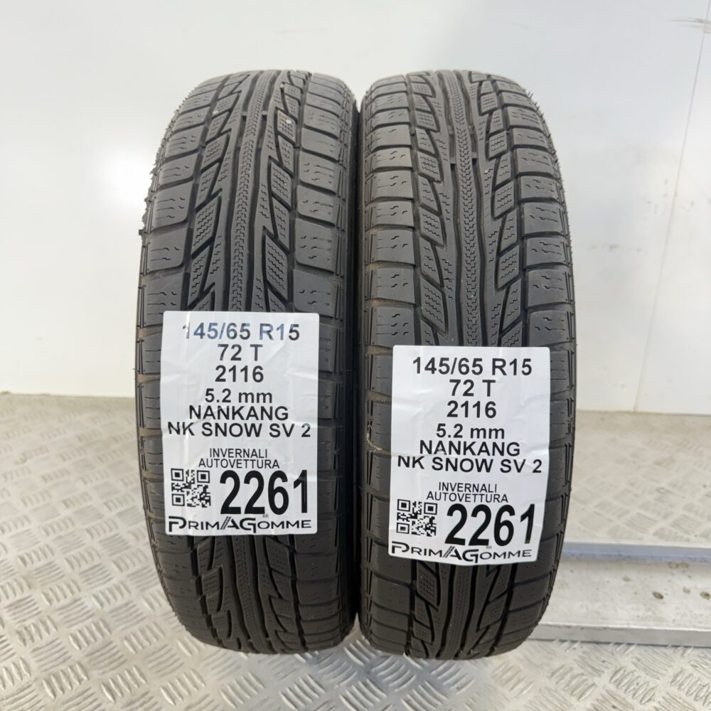 Gomme Usate 145 65 R15 72T Nankang NK Snow SV 2 74% Invernali