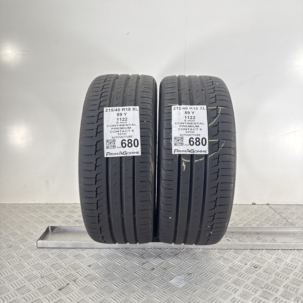 Pneumatici Usati 215 40 R18 XL 89Y Continental Premium Contact 6 71% Estive