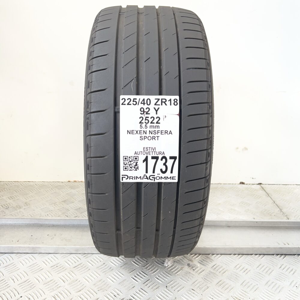 Pneumatico Usato 225 40 ZR18 92Y Nexen NSfera Sport 79% Estivo