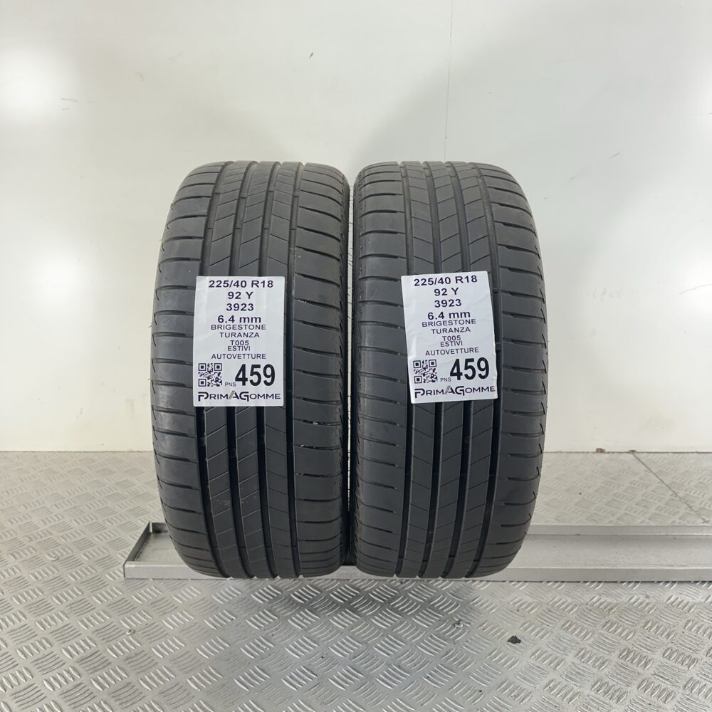 Pneumatici Usati 225 40 R18 92Y Bridgestone Turanza T005 91% Estive