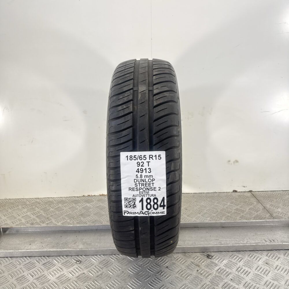 Pneumatico Usato 185 65 R15 92T Dunlop Street Response 2 83% Estivo