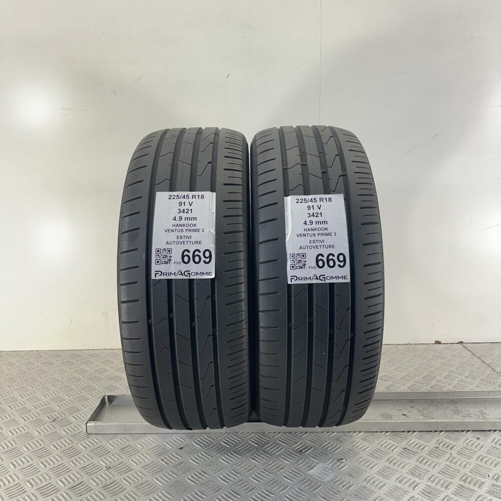 Pneumatici Usati 225 45 R18 91V Hankook Ventus Prime 3 70% Estive