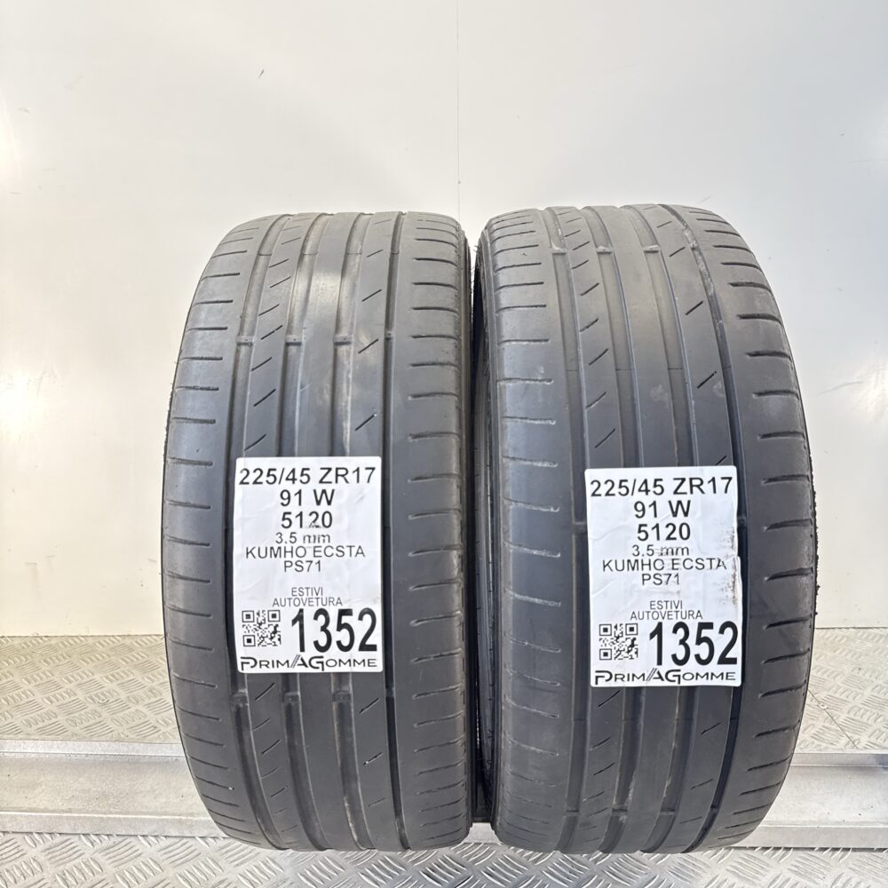 Gomme Usate 225 45 ZR17 91W Kumho Ecsta PS71 Estive