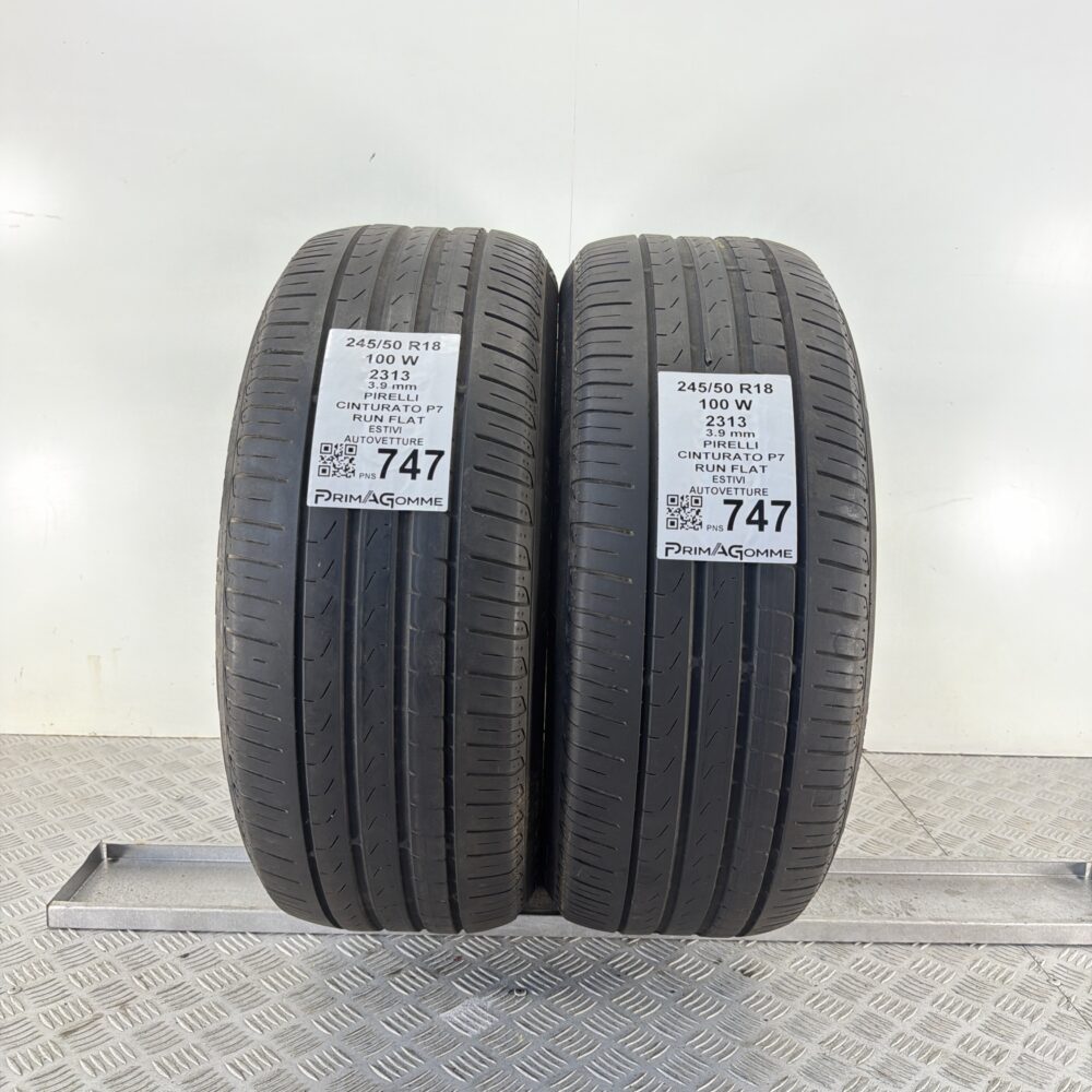 Pneumatici Usati 245 50 R18 100W Pirelli Cinturato P7 78% Estive