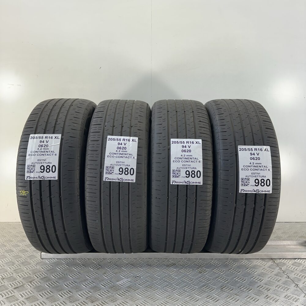 Gomme Usate 205 55 R16 XL 94V Continental Eco Contact 6 Estive