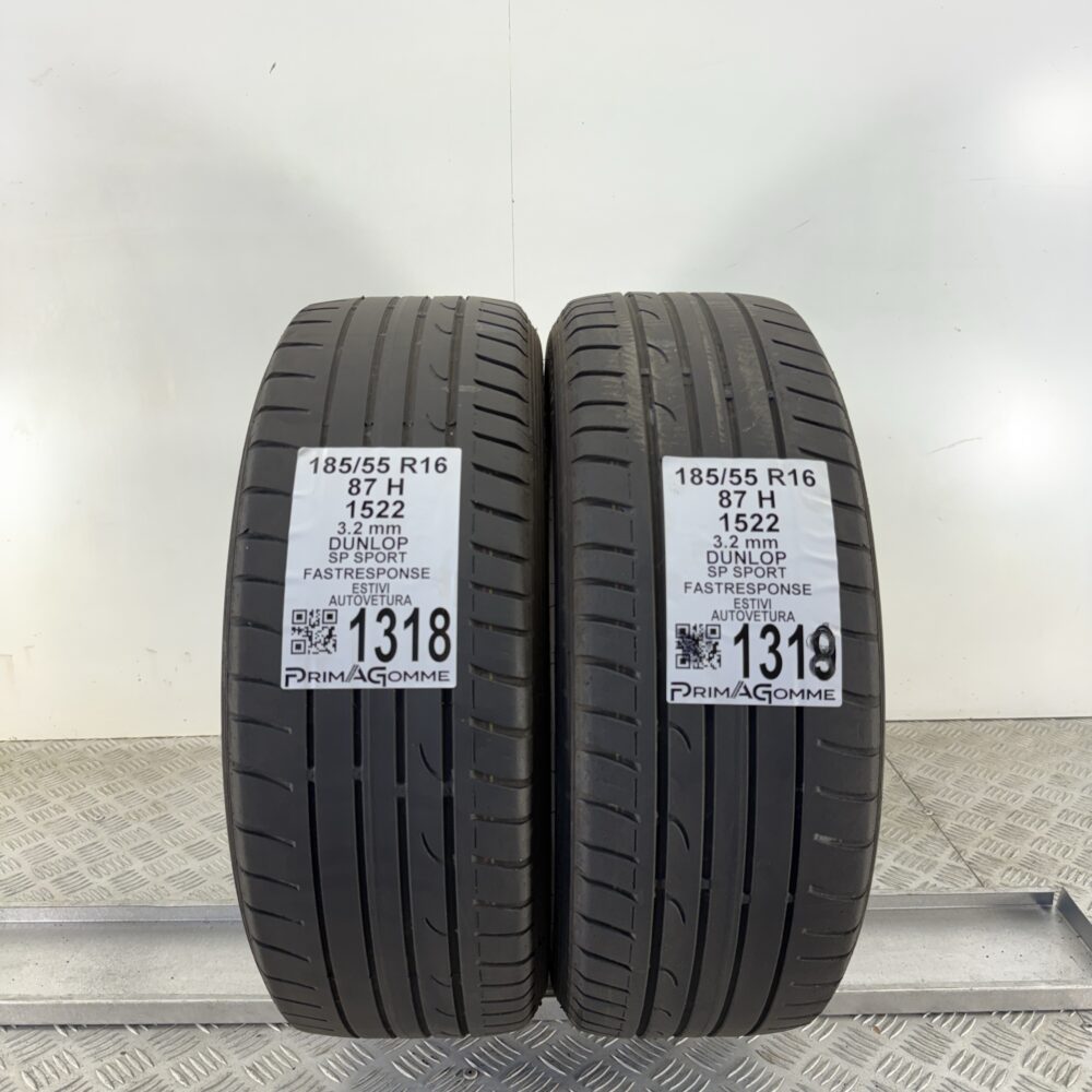 Gomme Usate 185 55 R16 87H Dunlop SP Sport Fastresponse Estive