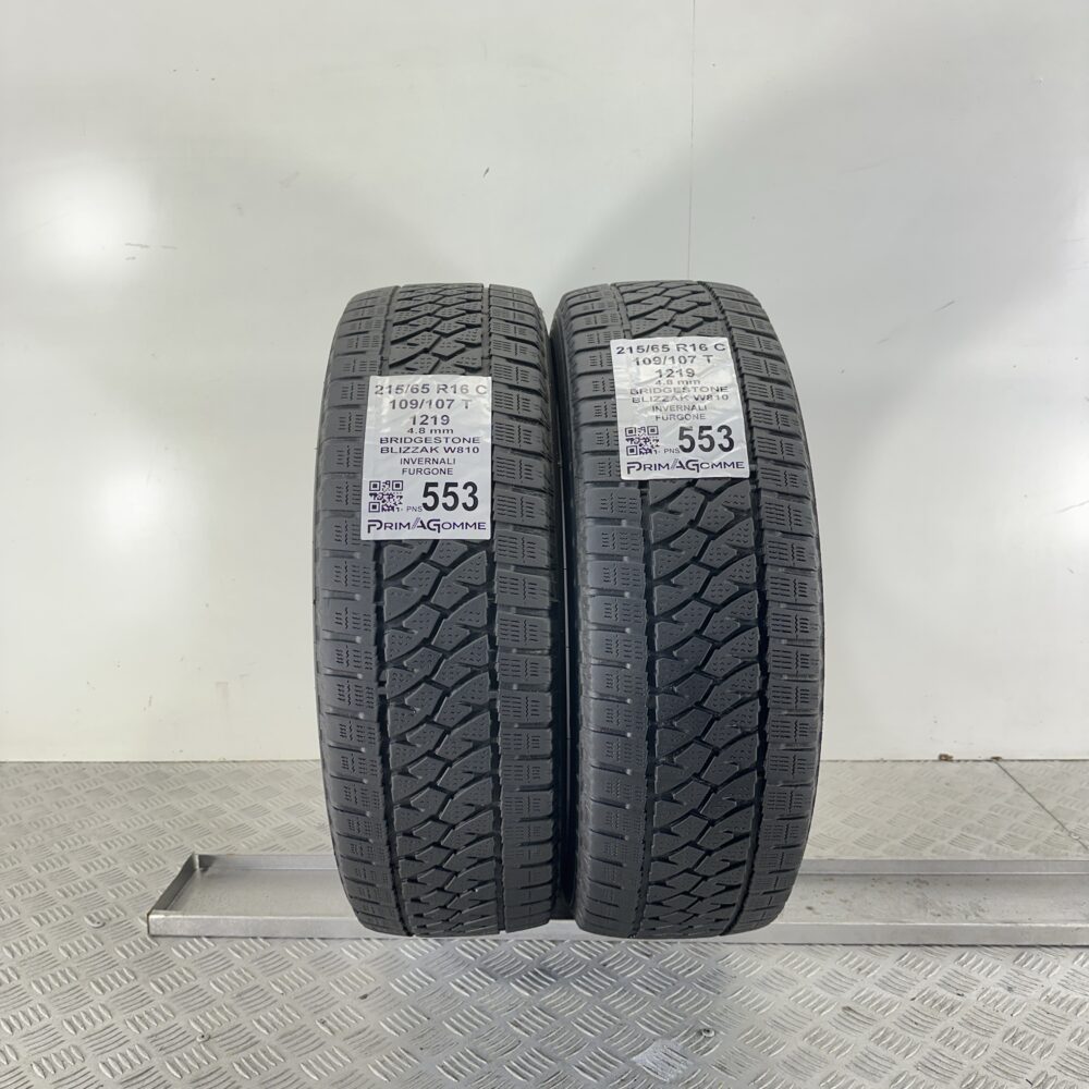 Pneumatici Usati 215 65 R16C 109/107T Bridgestone Blizzak W810 Invernali