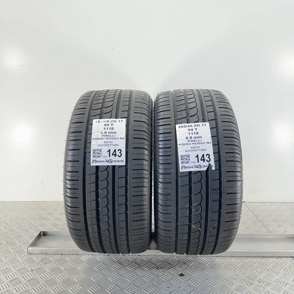 Pneumatici Usati 255 40 ZR17 94Y Pirelli P Zero Rosso N3 97% Estive