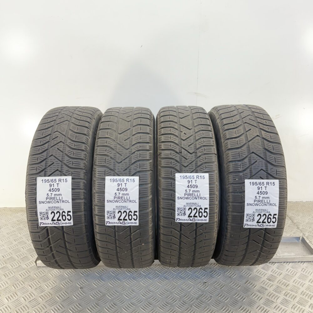 Gomme Usate 195 65 R15 91T Pirelli Snowcontrol 81% Invernali