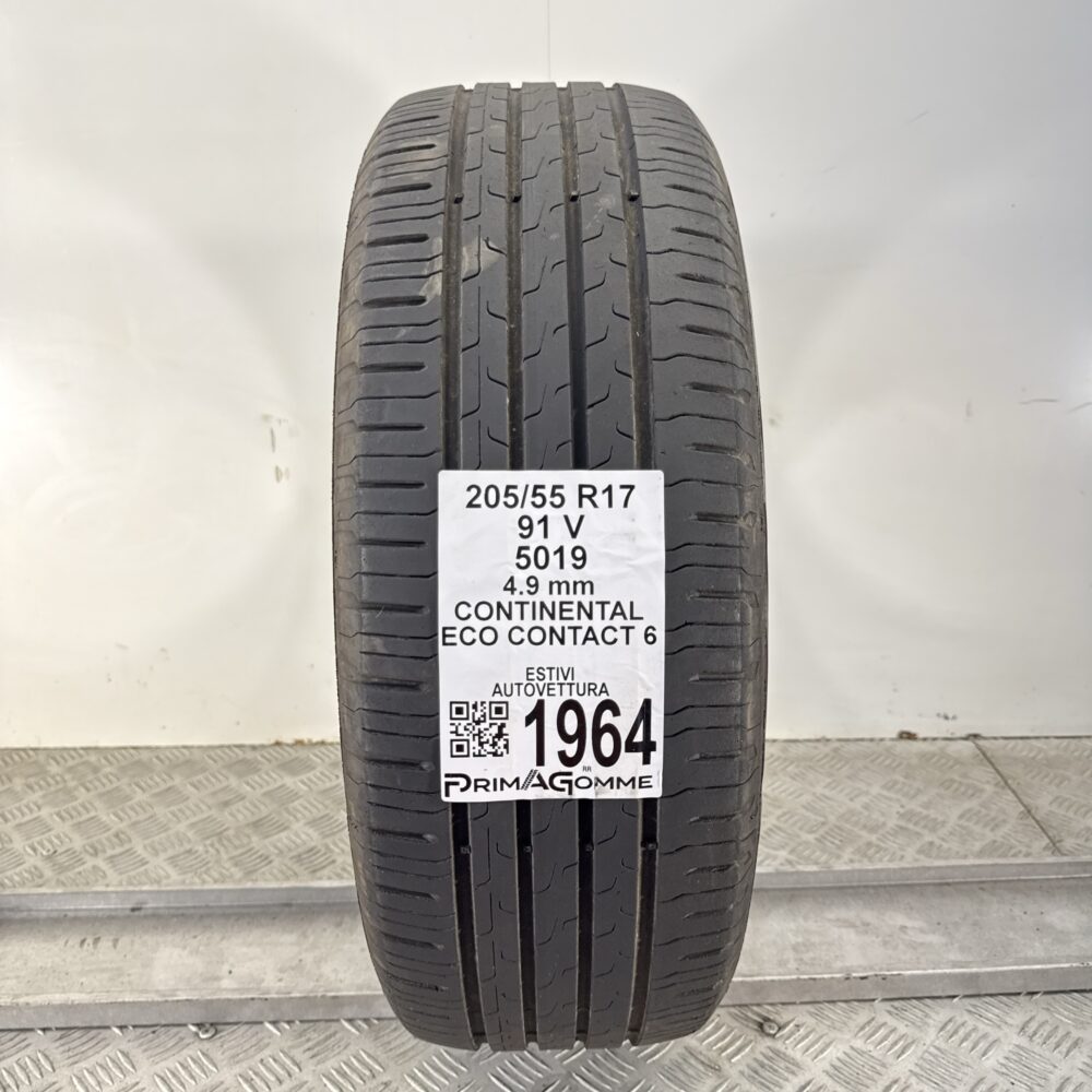 Pneumatico Usato 205 55 R17 91V Continental Eco Contact 6 Estivo