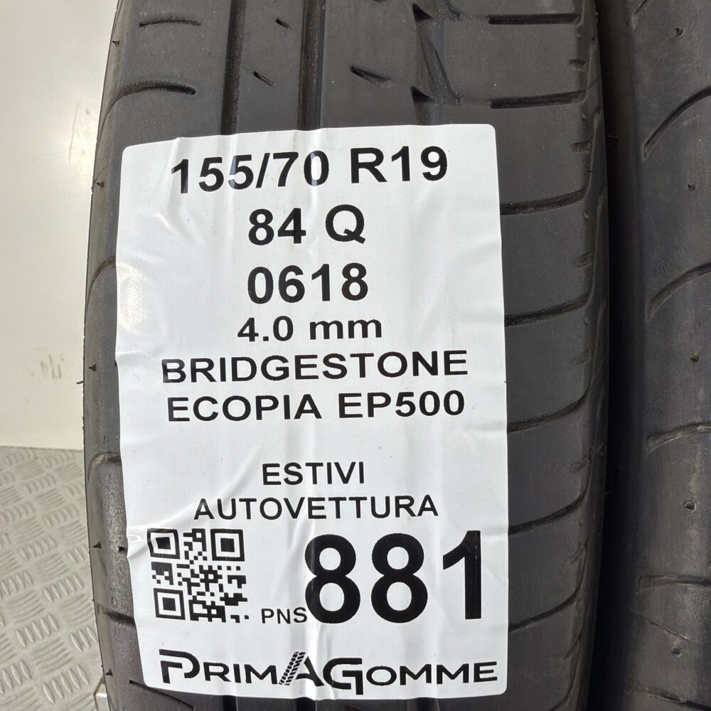 Gomme Usate 155 70 R19 84Q Bridgestone Ecopia EP500 Estive - immagine 3