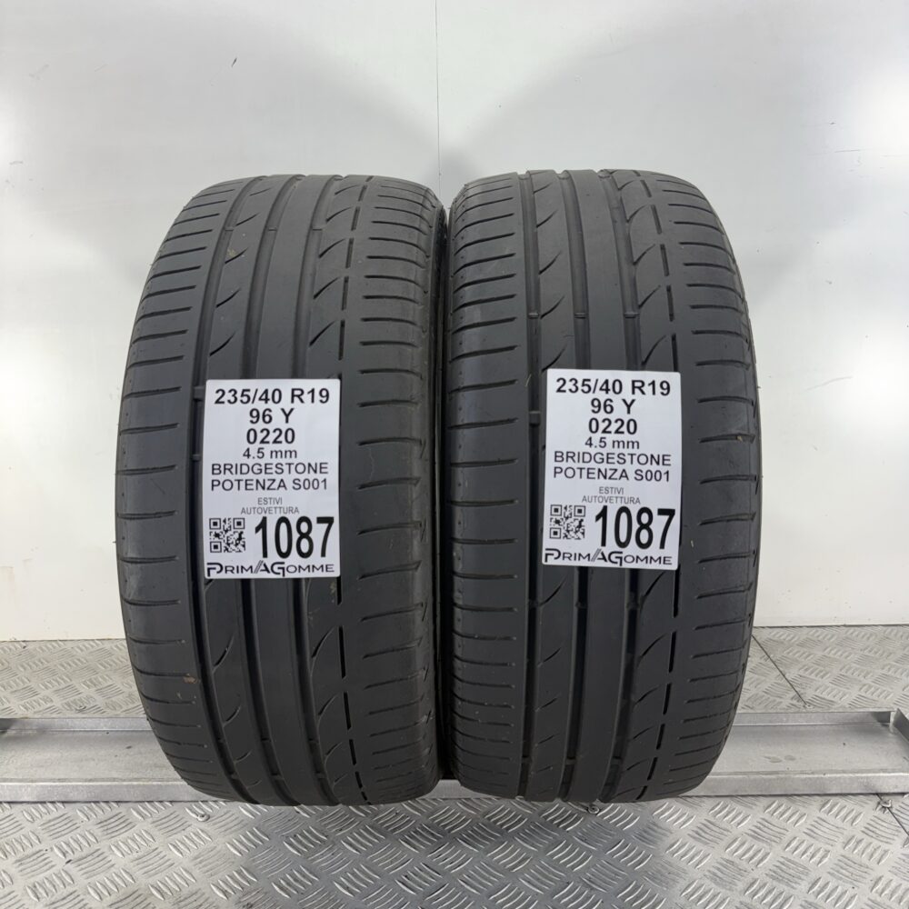 Gomme Usate 235 40 R19 96Y Bridgestone Potenza S001 Estive