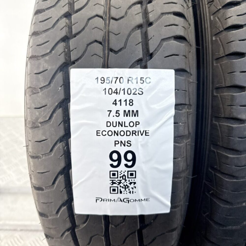 Pneumatici Usati 195 70 R15C 104 102S Dunlop EconoDrive 99% Invernali - immagine 3