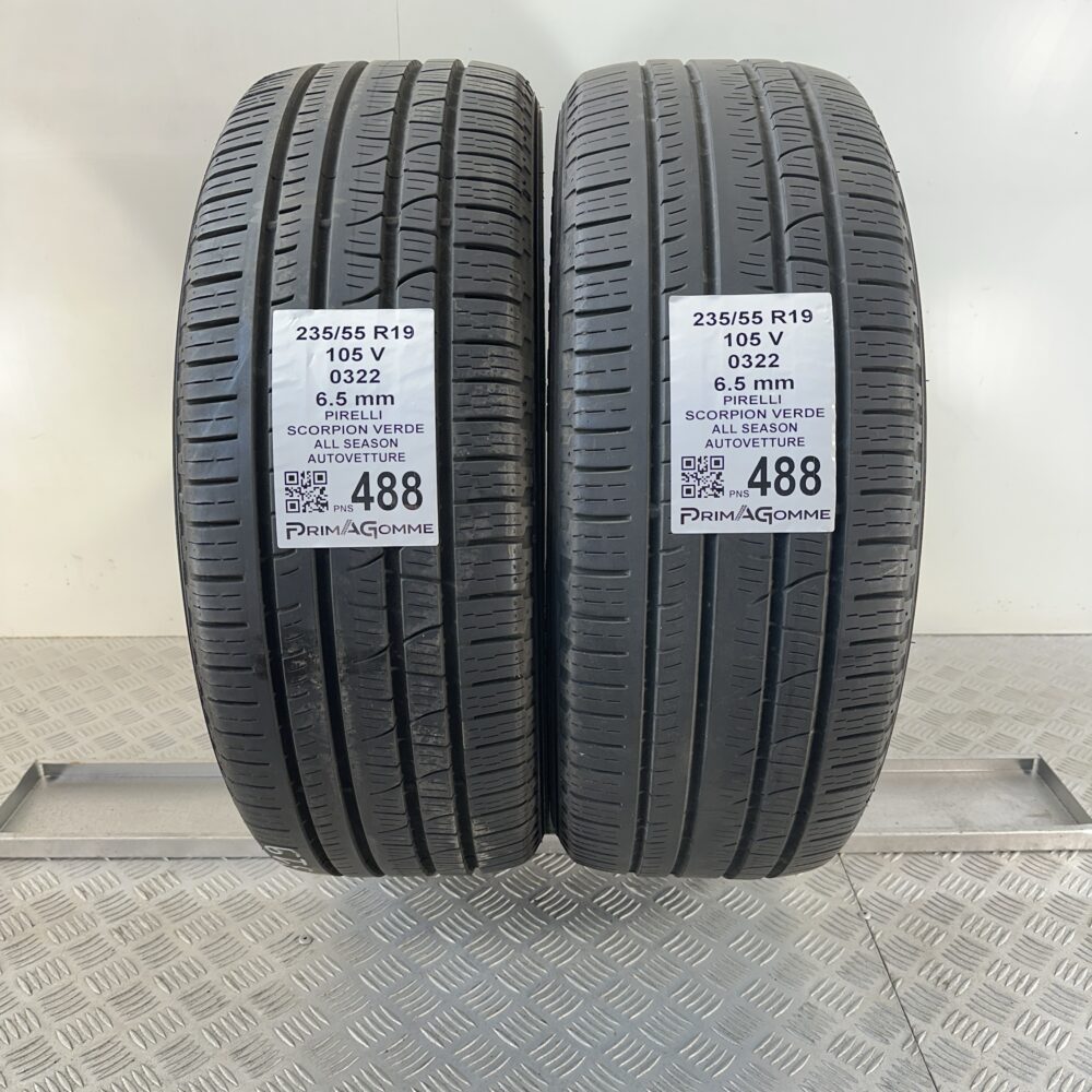 Pneumatici Usati 235 55 R19 105V Pirelli Scorpion Verde 93% Estive
