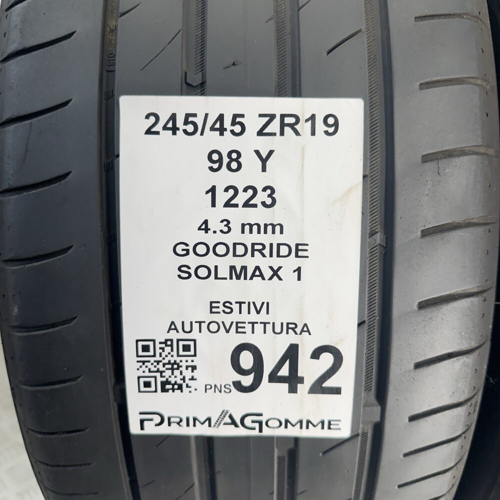 Pneumatici Usati 245 45 ZR19 98Y Goodride Solmax 1 Estive - immagine 3