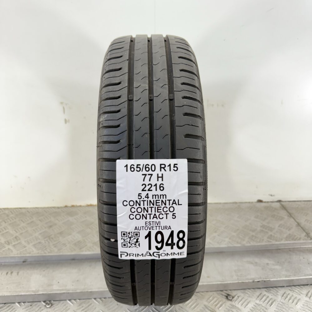 Pneumatico Usato 165 60 R15 77H Continental ContiEcoContact 5 77% Estivo