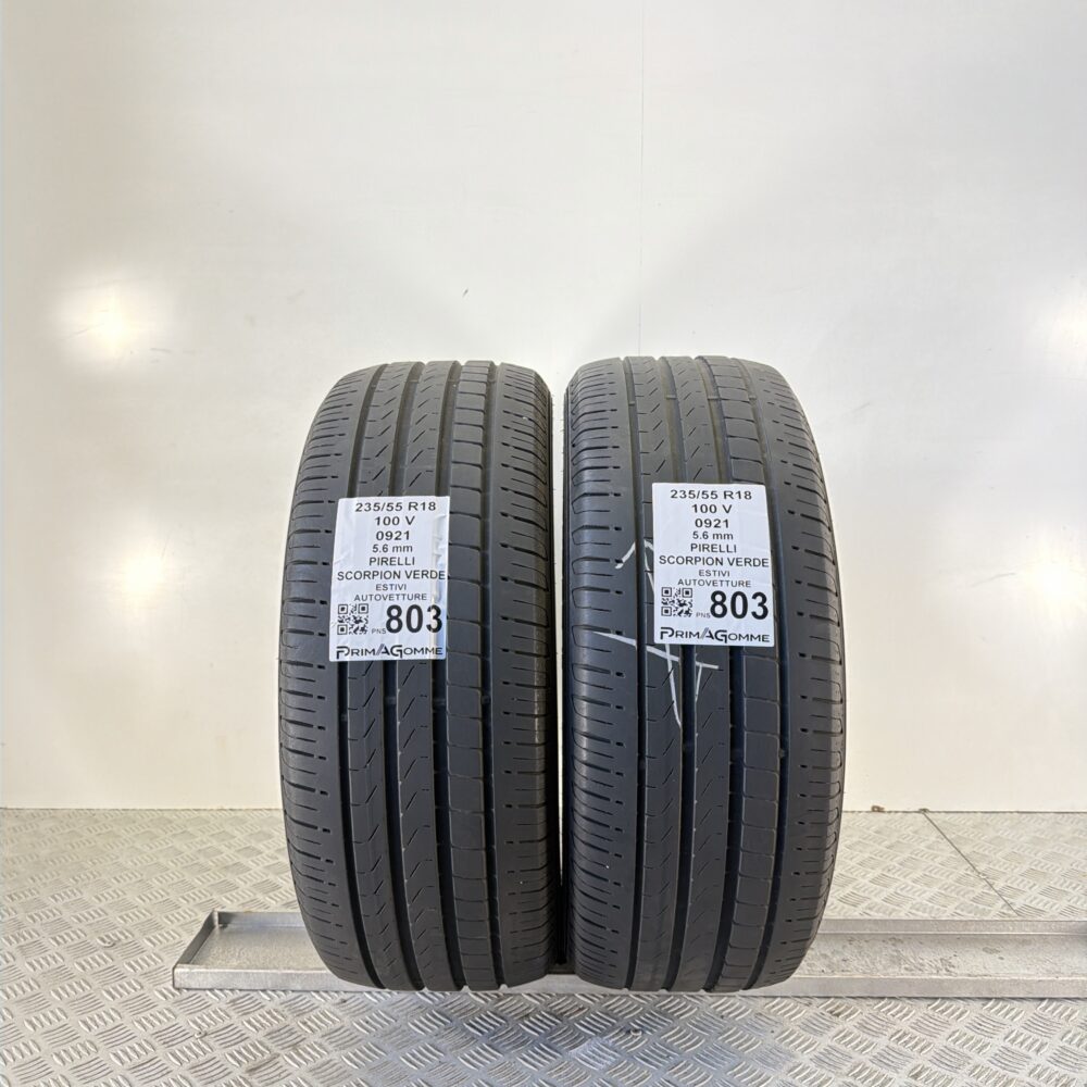 Pneumatici Usati 235 55 R18 100V Pirelli Scorpion Verde 80% Estive