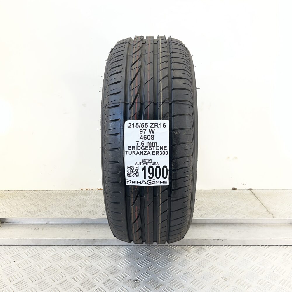 Pneumatico Usato 215 55 ZR16 97W Bridgestone Turanza ER300 100% Estivo