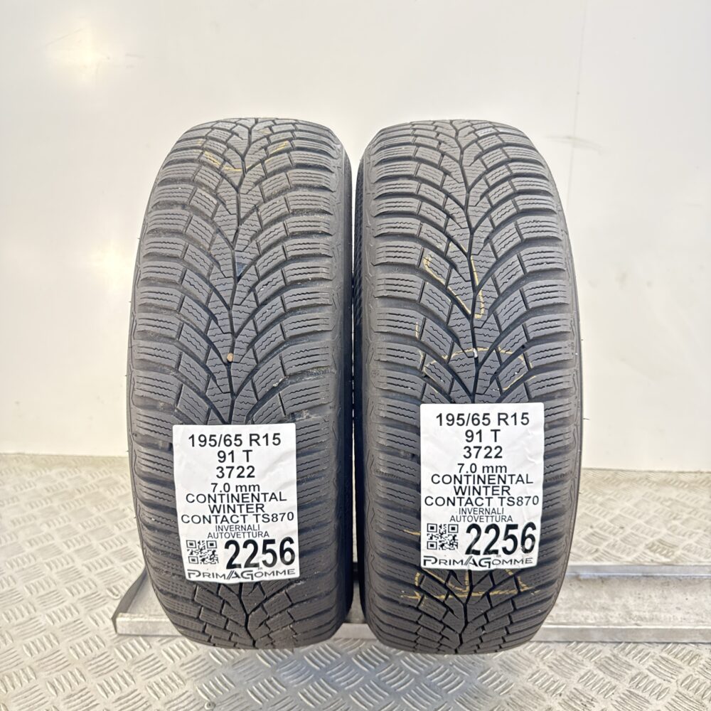 Gomme Usate 195 65 R15 91T Continental Winter Contact TS870 100% Invernali - immagine 4