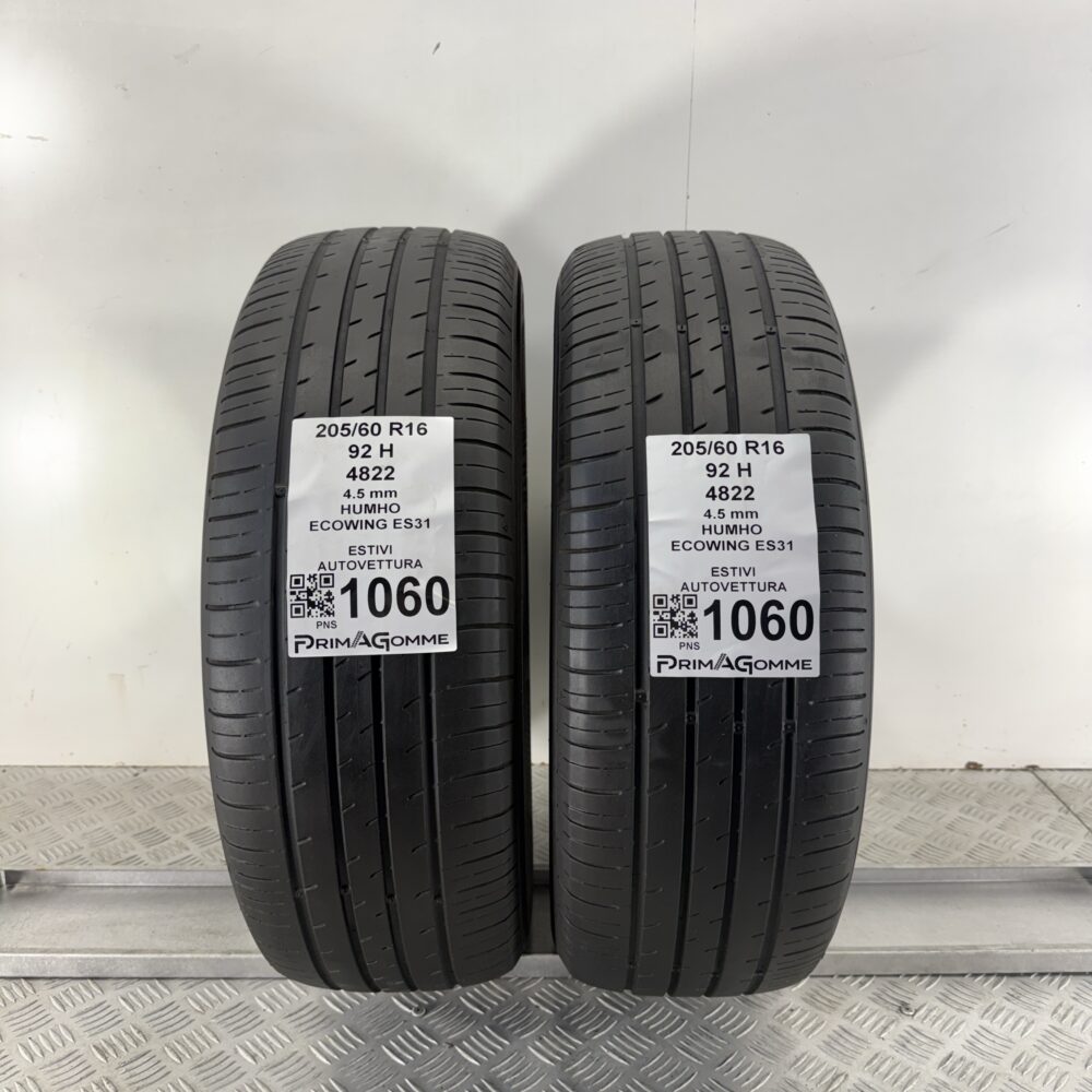 Gomme Usate 205 60 R16 92H Kumho Ecowing ES31 Estive