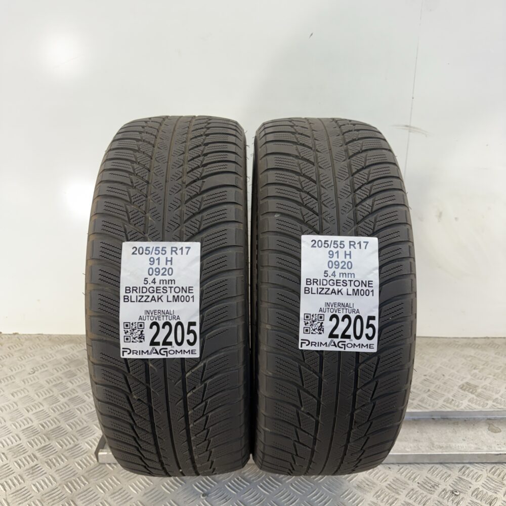 Gomme Usate 205 55 R17 91H Bridgestone Blizzak LM001 77% Invernali - immagine 4