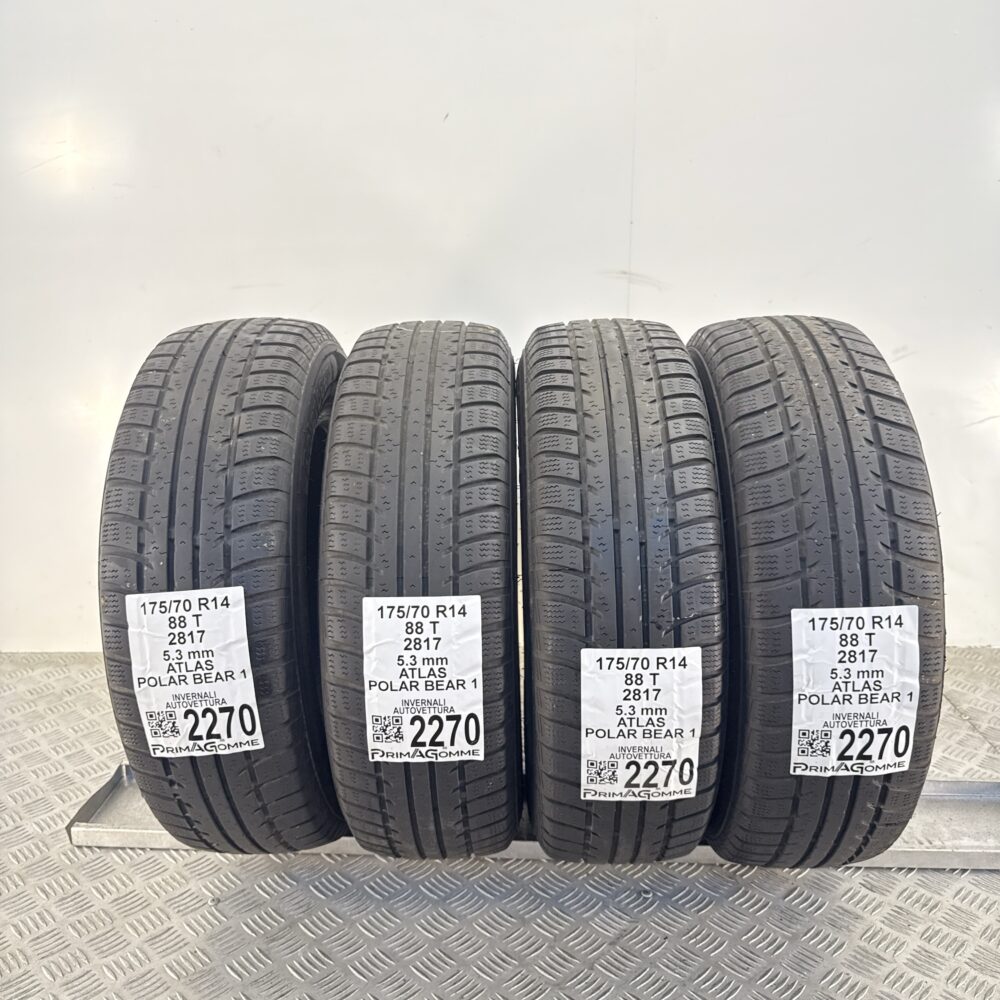 Gomme Usate 175 70 R14 88T Atlas Polar Bear 1 76% Invernali
