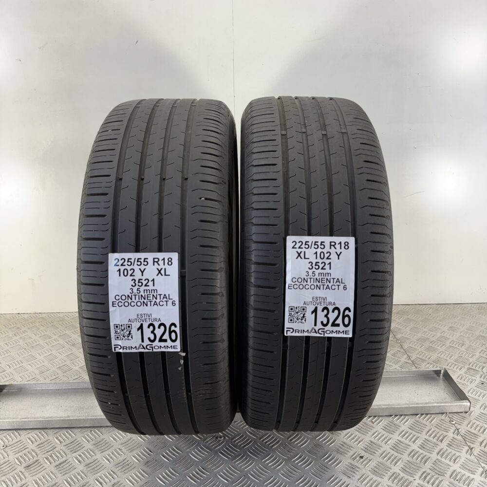 Gomme Usate 225 55 R18 XL 102Y Continental Ecocontact 6 Estive