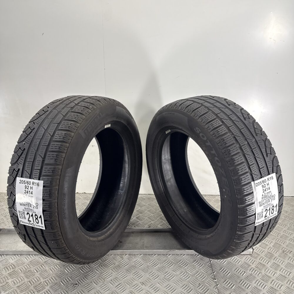 Gomme Usate 205 60 R16 92H Pirelli Sottozero Winter 210 Invernali - immagine 11