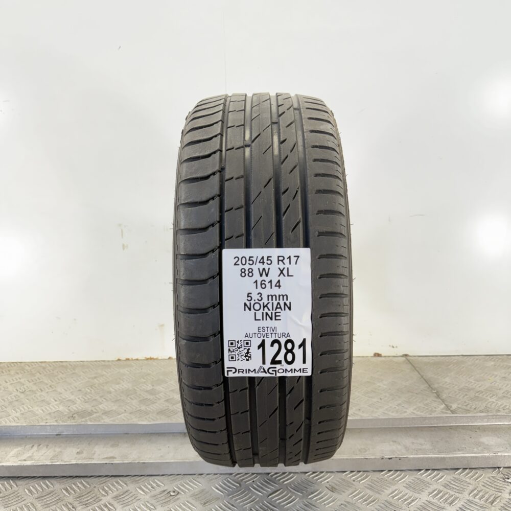 Pneumatico Usato 205 45 R17 XL 88W Nokian Line 76% Estivo