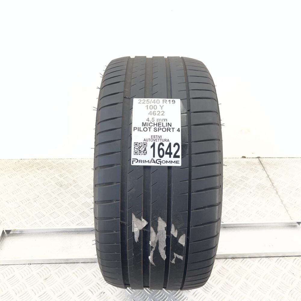 Gomma Usata 225 40 R19 100Y Michelin Pilot Sport 4 Estiva