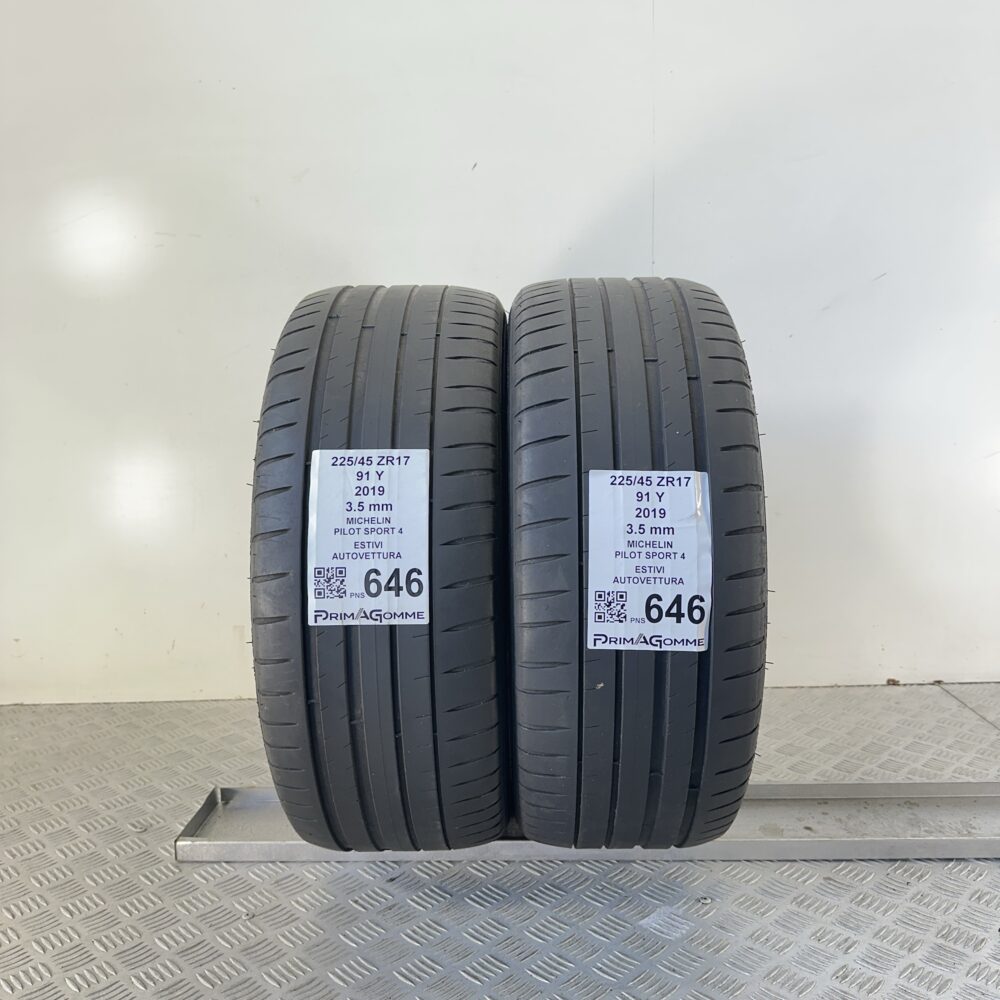 Pneumatici Usati 225 45 ZR17 91Y Michelin Pilot Sport 4 Estive