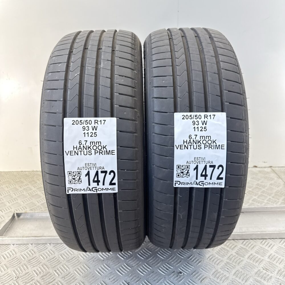 Gomme Usate 205 50 R17 93W Hankook Ventus Prime 95% Estive