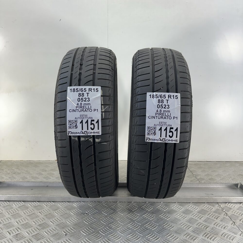 Gomme Usate 185 65 R15 88T Pirelli Cinturato P1 Estive