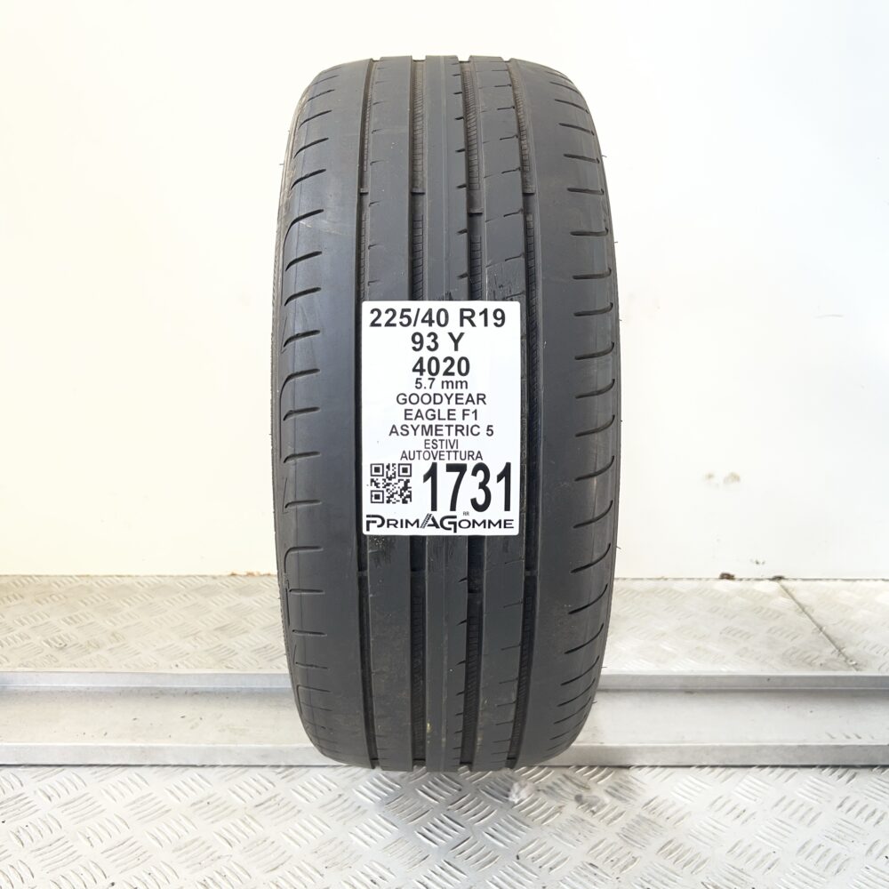 Pneumatico Usato 225 40 R19 93Y Goodyear Eagle F1 Asymetric 5 81% Estivo