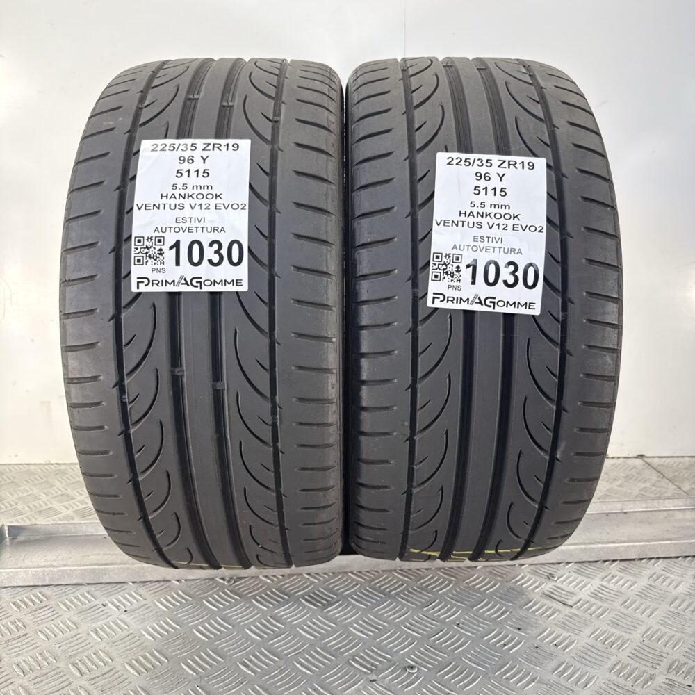 Gomme Usate 225 35 ZR19 96Y Hankook Ventus V12 Evo2 79% Estive