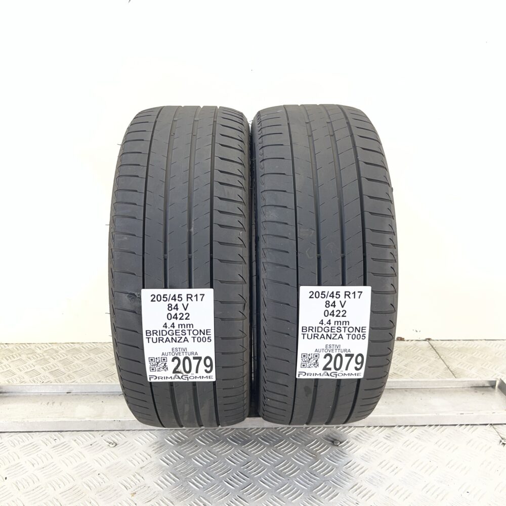 Pneumatici Usati 205 45 R17 84V Bridgestone Turanza T005 Estive