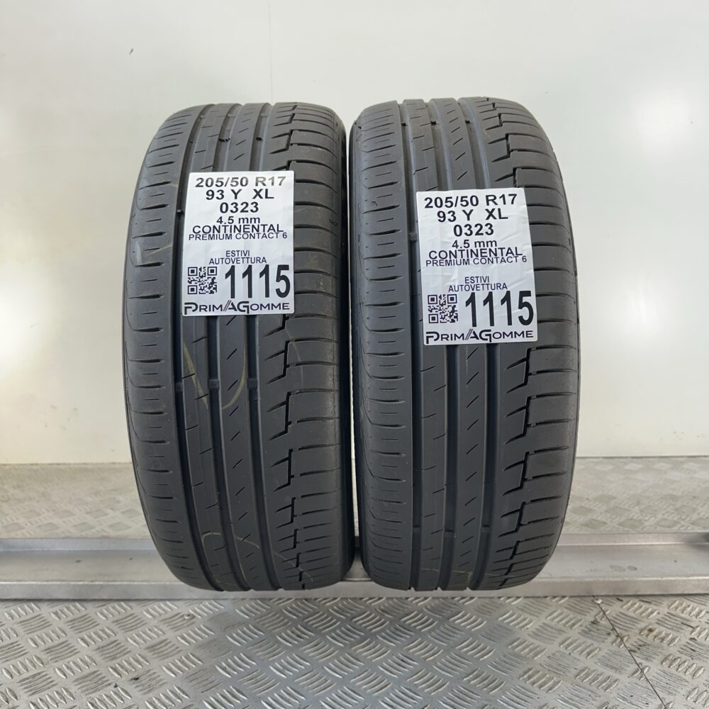 Gomme Usate 205 50 R17 XL 93Y Continental Premium Contact 6 Estive