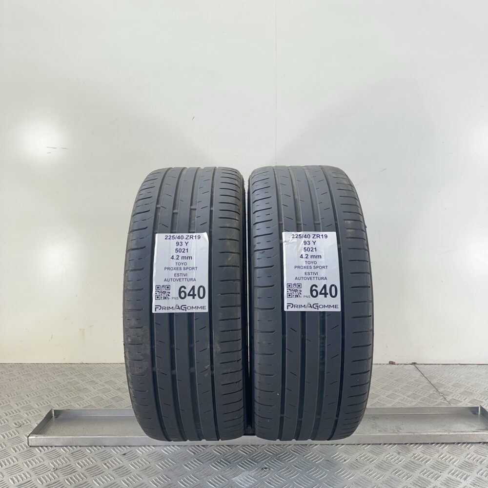 Pneumatici Usati 225 40 ZR19 93Y Toyo Proxes Sport Estive