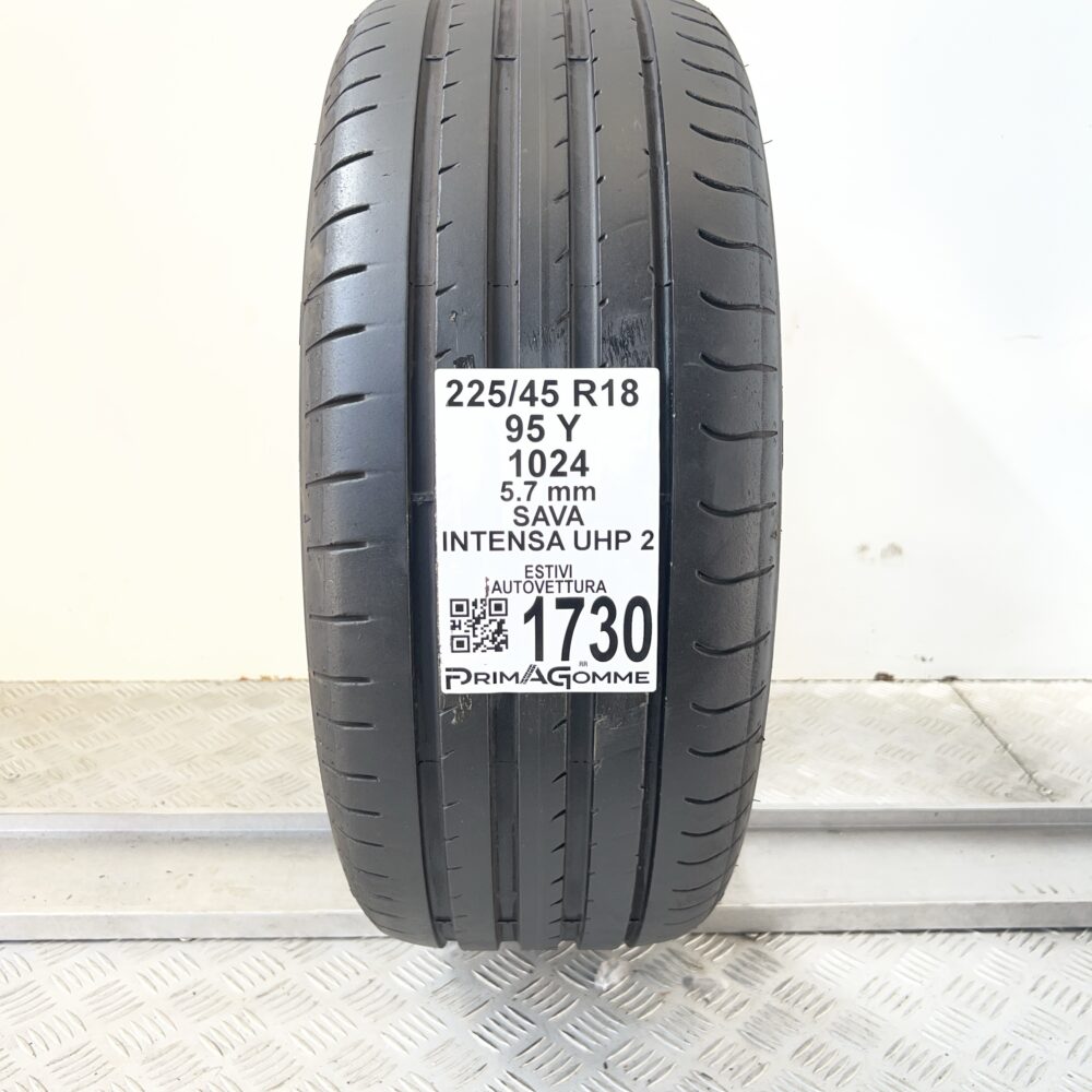 Pneumatico Usato 225 45 R18 95Y Sava Intensa UHP 2 81% Estivo