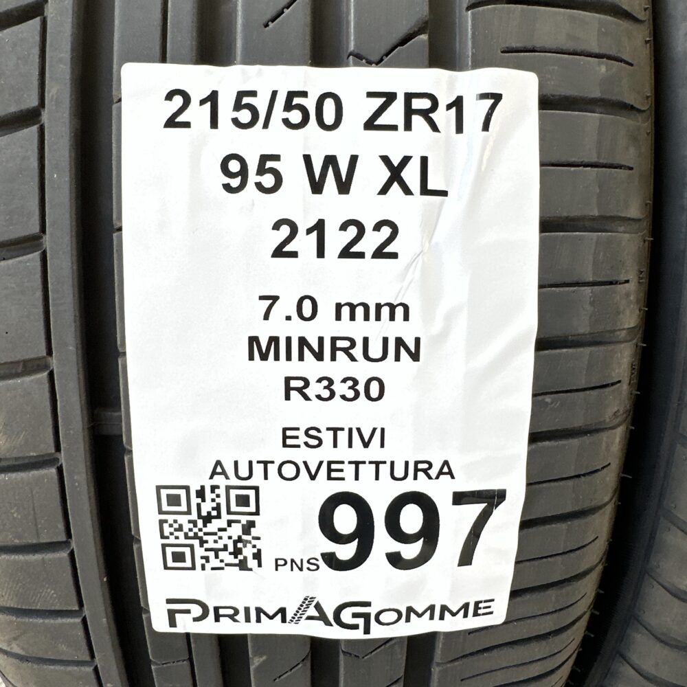 Gomme Usate 215 50 R17 XL 95W Winrun R330 99% Estive - immagine 3