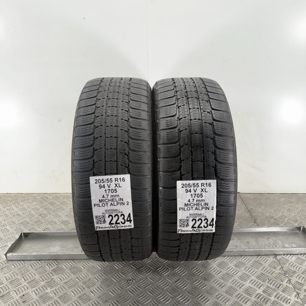 Gomme Usate 205 55 R16 XL 94V Michelin Pilot Alpin 2 Invernali - immagine 8